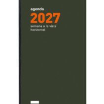 Finocam P499 Recambio para Agenda Plana - Anual 2027 - Semana Vista Horizontal - Formato PL4 - 80x150mm - Papel de 60g/m2 - Color Crema