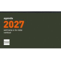 Finocam P199C Recambio para Agenda Plana en Catalan - Anual 2027 - Semana Vista Vertical - Formato PL1 - 64x118mm - Papel de 60g/m2 - Color Crema