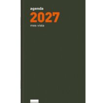 Finocam P497C Recambio para Agenda Plana en Catalan - Anual 2027 - Mes Vista - Formato PL4 - 80x150mm - Papel de 90g/m2 - Color Crema