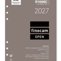 Finocam R1098C Recambio para Agenda Open en Catalan - Anual 2027 - 1 Dia por Pagina - Formato 1000 - 155x215mm - 6 Taladros - Papel de 70g/m2 - Color Blanco