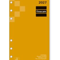 Finocam C999 Recambio para Agenda Classic - Anual 2027 - Semana Vista Horizontal - Formato 609 - 94x171mm - 6 Taladros - Papel de 80g/m2 - Esquinas Microperforadas - Color Blanco