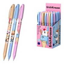 ErichKrause U-108 Stick Yummy Boligrafo con Capuchon - Modelos Surtidos - Trazo 0.3mm - Tinta de Baja Viscosidad - Tapa Ventilada - Color Azul