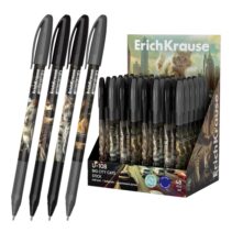 ErichKrause U-108 Stick Big City Cats Expositor con 48 Boligrafos con Capuchon - Modelos Surtidos - Trazo 0.3mm - Tinta de Baja Viscosidad - Tapa Ventilada - Color Azul