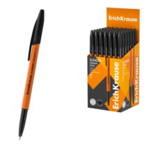 ErichKrause Slender Stick Orange Boligrafo con Capuchon - Punta de Aguja 0.7mm - Cuerpo Opaco Naranja - Trazo 0.26mm - Tinta de Baja Viscosidad - Tapa Ventilada - Color Negro