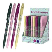 ErichKrause R-301 Stick Floral Soul Expositor con 48 Boligrafos con Capuchon - Modelos Surtidos - Trazo 0.35mm - Tinta de Secado Rapido - Tapa Ventilada - Color Azul