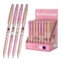 ErichKrause R-301 Stick and Grip Pointes Expositor con 48 Boligrafos con Capuchon - Modelos Surtidos - Trazo 0.35mm - Zona de Agarre de Goma - Tinta de Secado Rapido - Tapa Ventilada - Color Azul