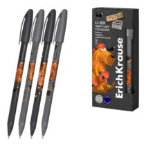 ErichKrause U-109 Stick and Grip Happy Capy Boligrafo con Capuchon - Modelos Surtidos - Trazo 0.3mm - Zona de Agarre de Goma - Tinta de Baja Viscosidad - Tapa Ventilada - Color Azul