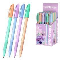 ErichKrause U-108 Stick Pastel Bloom Boligrafo con Capuchon - Punta de 1.0mm - Trazo 0.3mm - Zona de Agarre de Goma - Tinta de Baja Viscosidad - Tapa Ventilada - Colores Surtidos