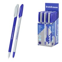 ErichKrause Neo Stick Metallic Boligrafo con Capuchon - Modelos Surtidos - Trazo 0.26mm - Tinta de Baja Viscosidad - Tapa Ventilada - Color Azul