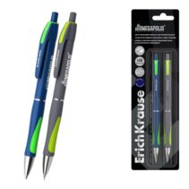 ErichKrause Megapolis Pack de Boligrafo Retractil y Portaminas - Punta de 0.7mm - Trazo 0.35mm - Mina HB 0.5mm - Color Azul
