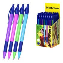 ErichKrause U-209 Matic and Grip Neon Boligrafo Retractil - Modelos Surtidos - Trazo 0.3mm - Zona de Agarre de Goma - Color Azul