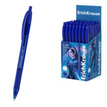 ErichKrause U-209 Matic and Grip Original Boligrafo Retractil - Punta de 1.0mm - Trazo 0.3mm - Zona de Agarre de Goma - Color Azul