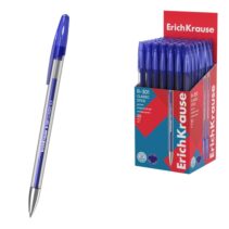 ErichKrause R-301 Gel Stick Classic Boligrafo con Capuchon - Punta de 0.5mm - Trazo 0.4mm - Tinta de Gel - Resistente al Agua - Secado Rapido - Color Azul