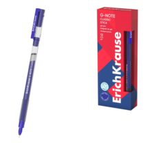 ErichKrause G-Note Stick Classic Boligrafo con Capuchon - Punta de 0.5mm - Trazo 0.4mm - Tinta de Gel - Resistente al Agua - Secado Rapido - Tapa Ventilada - Color Azul
