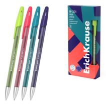 ErichKrause R-301 Gel Stick Reef Boligrafo con Capuchon - Modelos Surtidos - Trazo 0.4mm - Tinta de Gel - Resistente al Agua - Secado Rapido - Tapa Ventilada - Color Azul