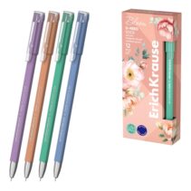 ErichKrause G-Reed Stick Pastel Bloom Boligrafo con Capuchon - Modelos Surtidos - Trazo 0.25mm - Tinta de Gel - Resistente al Agua - Secado Rapido - Tapa Ventilada - Color Azul