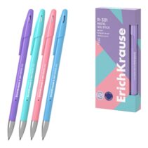 ErichKrause R-301 Gel Stick Pastel Boligrafo con Capuchon - Modelos Surtidos - Trazo 0.4mm - Tinta de Gel - Resistente al Agua - Secado Rapido - Tapa Ventilada - Color Azul