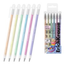 ErichKrause Milky Pack de 6 Boligrafos con Capuchon - Punta de 1.0mm - Trazo 1mm - Tinta de Gel - Resistente al Agua - Secado Rapido - Colores Surtidos