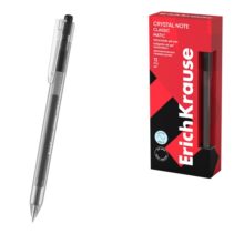 ErichKrause Crystal Note Matic Classic Boligrafo Retractil - Punta de 0.5mm - Trazo 0.4mm - Color Negro