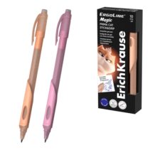 ErichKrause ErgoLine Magic Stick and Grip Prima Cat Boligrafo Borrable - Modelos Surtidos - Trazo 0.4mm - Tinta de Gel - Resistente al Agua - Zona de Agarre de Goma - Color Azul