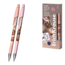 ErichKrause R-301 Magic Gel Stick Frenchie Boligrafo Borrable - Modelos Surtidos - Trazo 0.4mm - Tinta de Gel - Resistente al Agua - Secado Rapido - Color Azul