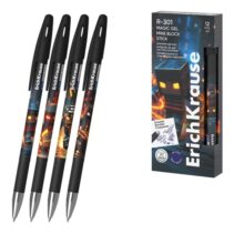 ErichKrause R-301 Magic Gel Stick Mine Block Boligrafo Borrable - Modelos Surtidos - Trazo 0.4mm - Tinta de Gel - Resistente al Agua - Secado Rapido - Color Azul
