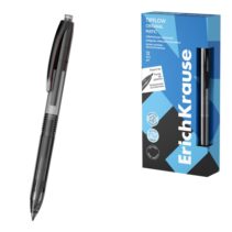 ErichKrause TipFlow Matic Original Boligrafo Retractil - Punta de 0.5mm - Cuerpo Transparente - Trazo 0.4mm - Color Negro