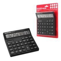 ErichKrause DC-2860-12T Classic Calculadora de Sobremesa - Pantalla LCD de 12 Digitos - Apagado Automatico - Alimentacion Solar - Presentado en Blister - Color Negro