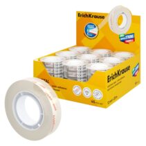 ErichKrause Crystal Expositor con 45 Cintas Adhesivas - Alta Adhesion - 12mm de Ancho - 33 Metros - Resistente al Desgarro Longitudinal - Color Transparente