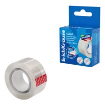 ErichKrause Clear Cinta Adhesiva - Alta Adhesion - 24mm de Ancho - 20 Metros - Resistente a la Luz - Color Transparente