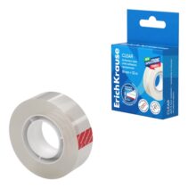 ErichKrause Clear Cinta Adhesiva - Alta Adhesion - 18mm de Ancho - 33 Metros - Resistente a la Luz - Color Transparente