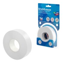 ErichKrause Cinta Adhesiva de Doble Cara - Espuma - Soporta hasta 8kg/m2 - 1mm de Grosor - 24mm de Ancho - 5 Metros - Alta Adhesion - Resistente al Desgarro Longitudinal - Color Blanco