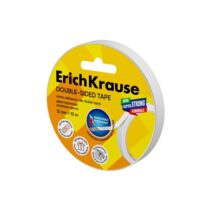 ErichKrause Cinta Adhesiva de Doble Cara - 1mm de Grosor - 12mm de Ancho - 10 Metros - Alta Adhesion - Base de Papel Extraible - Color Transparente