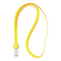 ErichKrause Colgante para Funda de Tarjeta - Silicona - 12mm de Ancho - 40cm de Largo - Color Amarillo