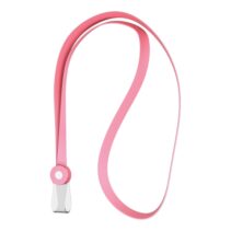ErichKrause Colgante para Funda de Tarjeta - Silicona - 12mm de Ancho - 40cm de Largo - Color Rosa