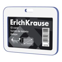 ErichKrause booklet Funda para Tarjeta - Orientacion Horizontal - Polipropileno - Formato 54x85mm - Color Azul/Blanco