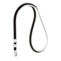 ErichKrause Colgante para Funda de Tarjeta - Cordon de Poliester - 10mm de Ancho - 38cm de Largo - Color Negro