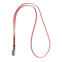 ErichKrause Colgante para Funda de Tarjeta - Cordon de Poliester - 12mm de Ancho - 42cm de Largo - Color Rojo