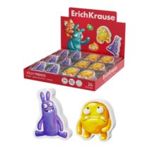ErichKrause Jolly Friends Expositor con 24 Gomas de Borrar - Caucho Termoplastico - No Deja Residuos - Libre de PVC - Color Varios