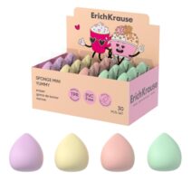 ErichKrause Sponge Mini Yummy Expositor con 30 Gomas de Borrar - Caucho Termoplastico - No Deja Residuos - No Rasga el Papel - Libre de PVC - Colores Surtidos