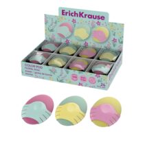ErichKrause Color Pod Floral Soul Expositor con 30 Gomas de Borrar - Caucho Termoplastico - Hipoalergenico - Libre de Polvo y PVC - Borrado Suave - Colores Surtidos