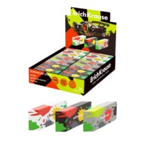 ErichKrause Adrenaline Speed Expositor con 36 Gomas de Borrar - Caucho Termoplastico - No Deja Residuos - Libre de PVC - Colores Surtidos