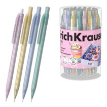 ErichKrause Tropic Milky Portaminas - Mina HB de 0.5mm - Goma de Borrar Integrada - Ergonomico - Colores Surtidos