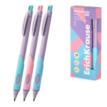 ErichKrause ErgoLine Kids Pastel Portaminas - Mina HB de 2.0mm - Sacapuntas Integrado - Ergonomico - Colores Surtidos