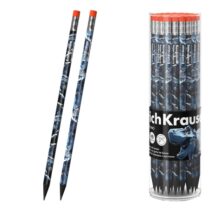 ErichKrause Techno Dino Lapiz de Grafito con Goma de Borrar - Mina HB - Cuerpo Triangular - Colores Surtidos