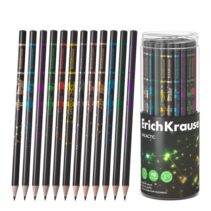 ErichKrause Galactic Lapiz de Grafito - Mina HB - Cuerpo Redondo - Faciles de Difuminar - Colores Surtidos