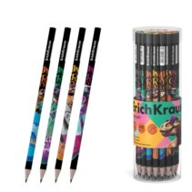 ErichKrause Dino Art Lapiz de Grafito - Mina HB - Cuerpo Triangular - Colores Surtidos