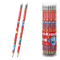 ErichKrause Jolly Friends Lapiz de Grafito con Goma de Borrar - Mina HB - Cuerpo Triangular - Colores Surtidos
