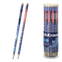 ErichKrause Windows Lapiz de Grafito con Goma de Borrar - Mina HB - Cuerpo Triangular - Plastico - Colores Surtidos