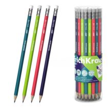 ErichKrause JOY Reef Lapiz de Grafito con Goma de Borrar - Mina HB - Cuerpo Redondo - Plastico - Colores Surtidos